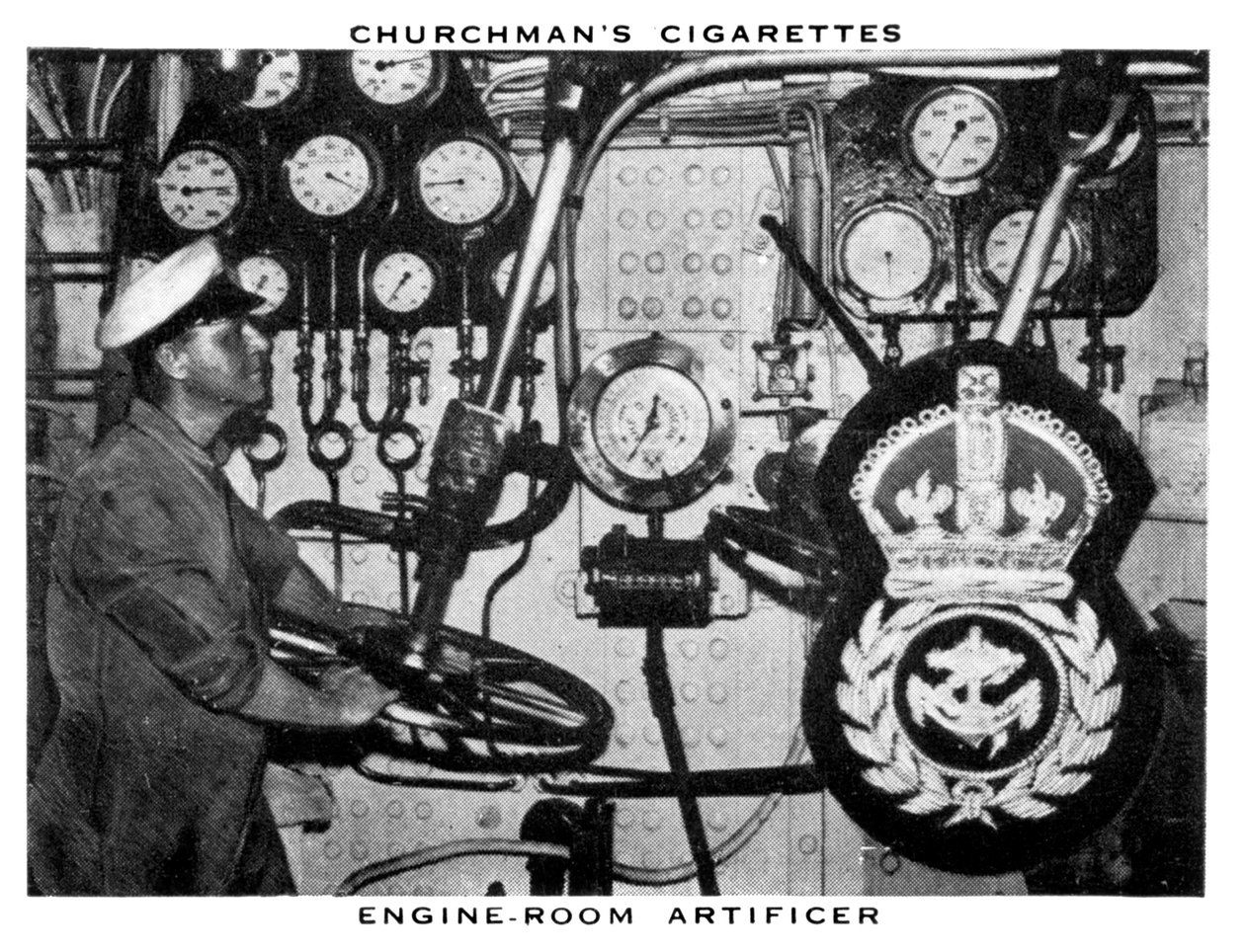Machinekamer technicus, 1937 door WA and AC Churchman