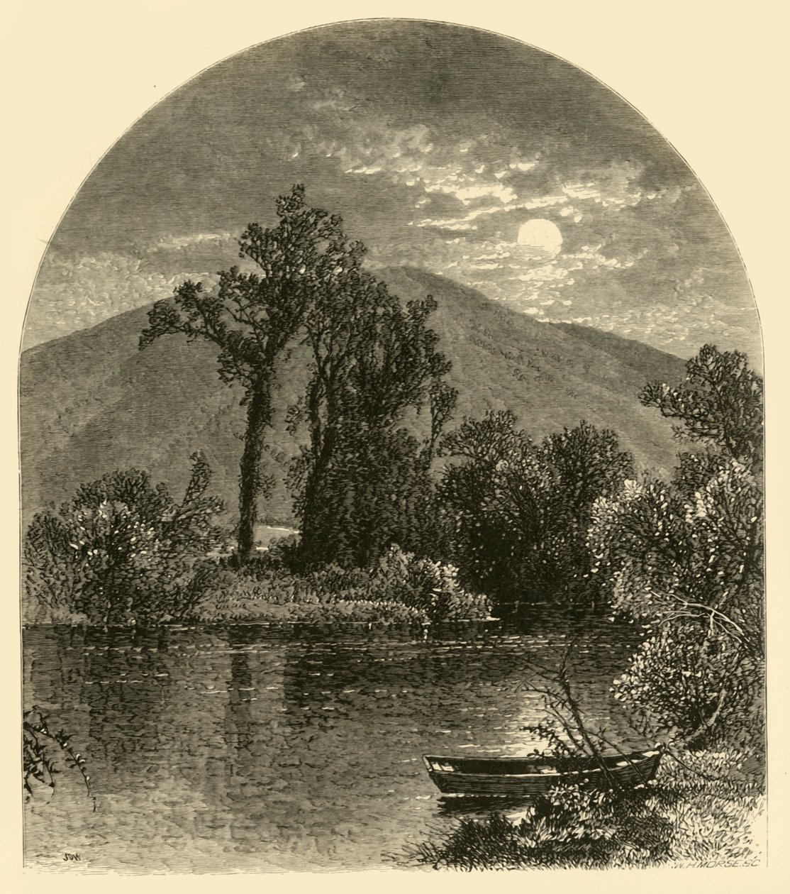 Hoosac River, North Adams, 1874 door W.H. Morse