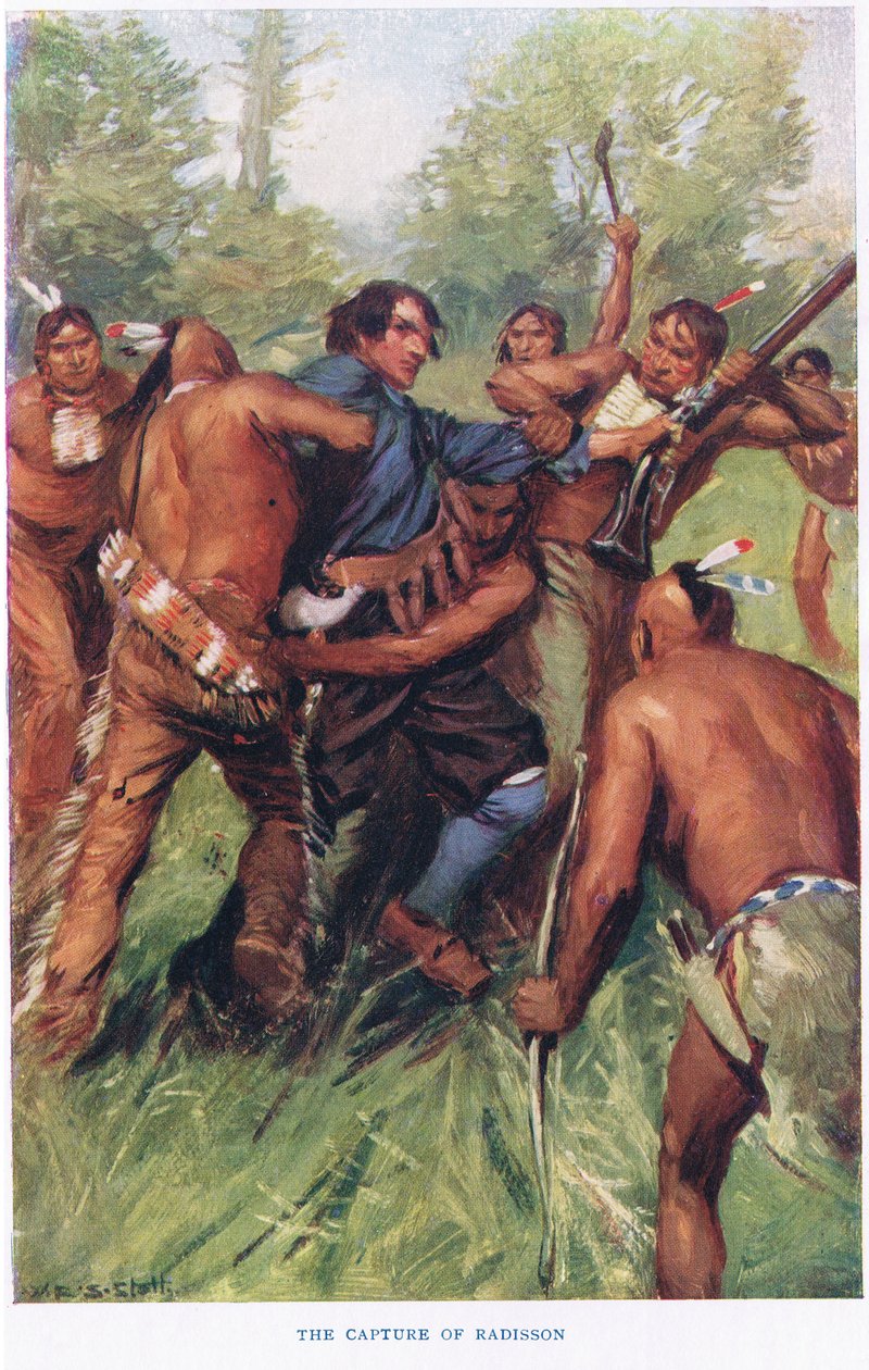 De Gevangenneming van Radisson, illustratie uit 