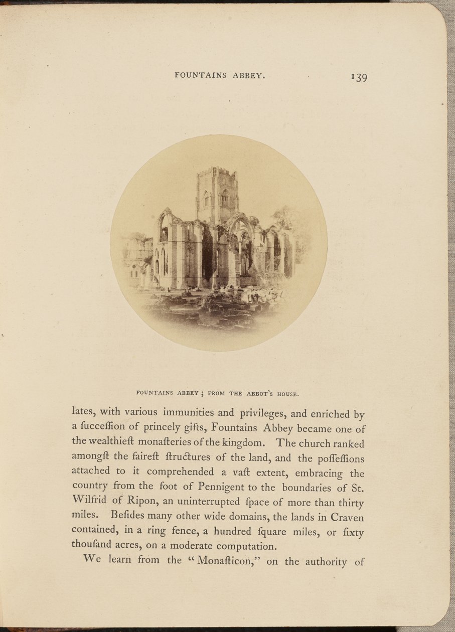 Fountains Abbey; van het huis van de abt door W.R. Sedgfield