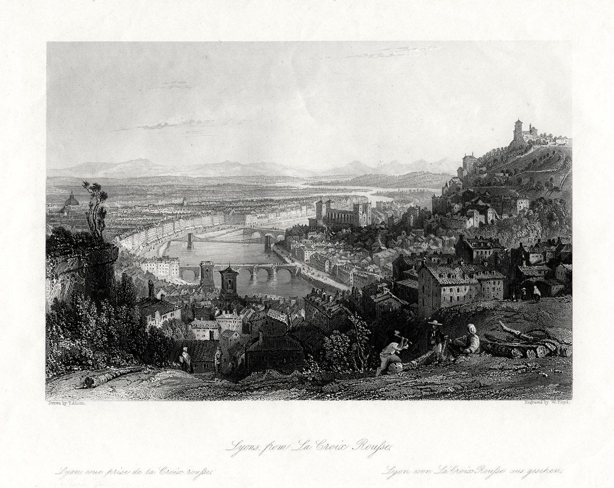 Lyon, Frankrijk, 1875 door W Floyd