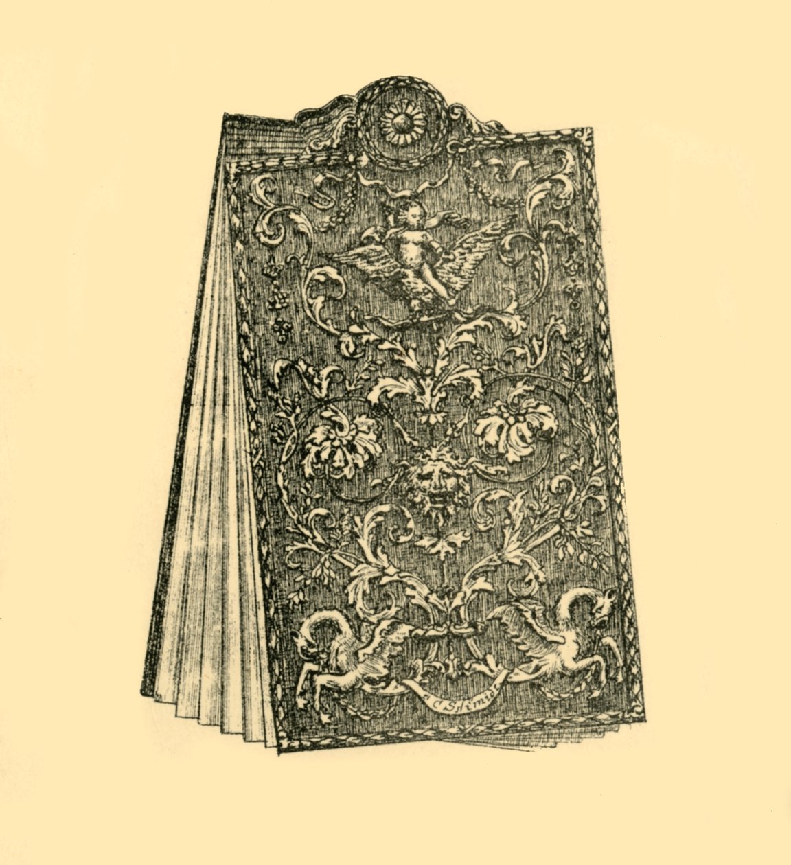 Schrijftabletten, 1690-1700, 1881 door W. Harbutt