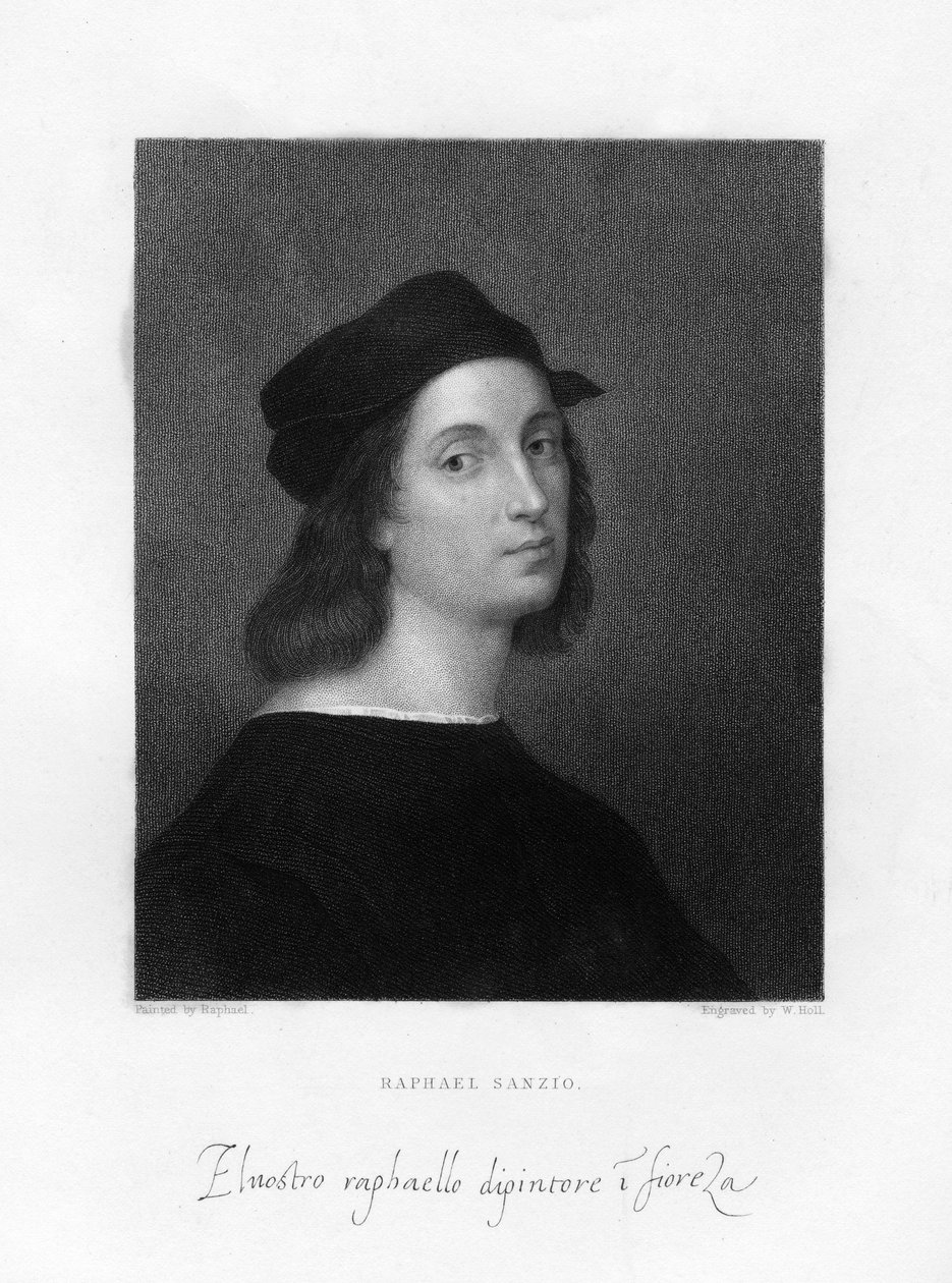 Raphael, Florentijnse meester schilder, 1834 door W. Holl