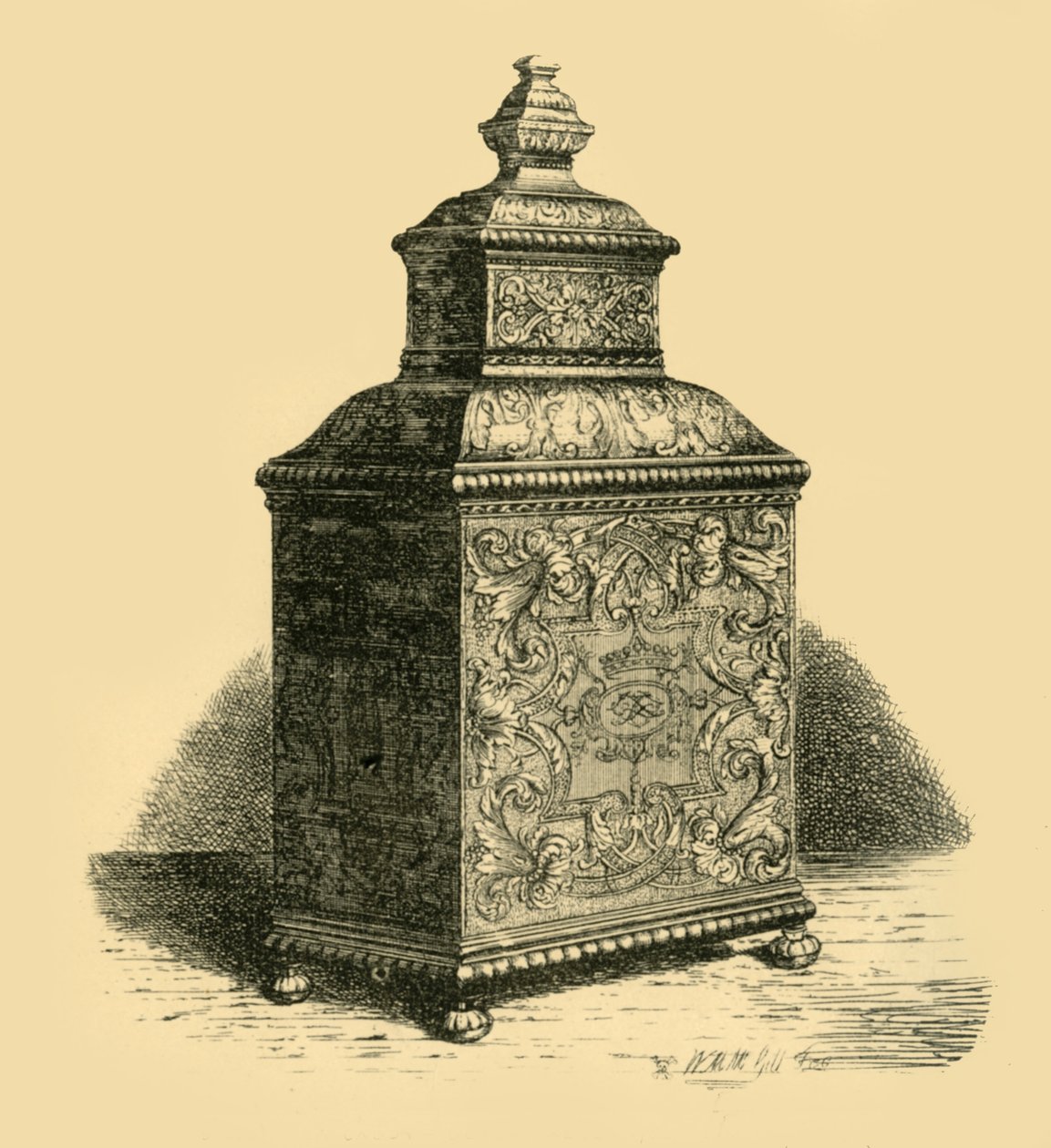 Zilveren theebus, 1716 door W. M. McGill