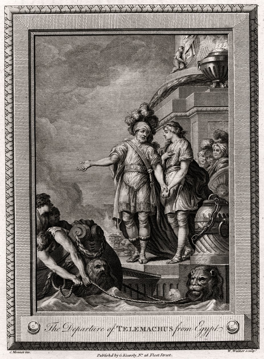 Het vertrek van Telemachus uit Egypte door W. Walker