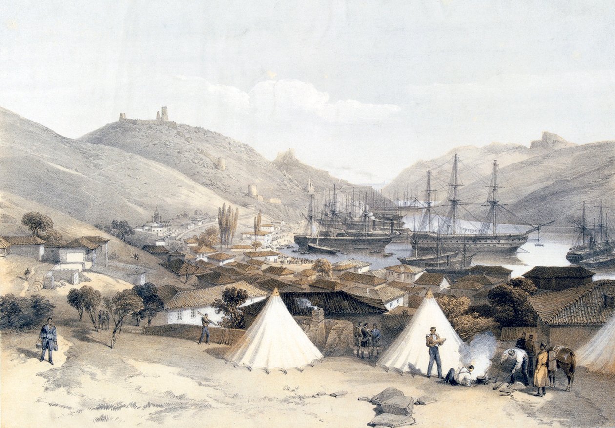 Balaklava Kijkend naar de Zee, 1855 door W Walton