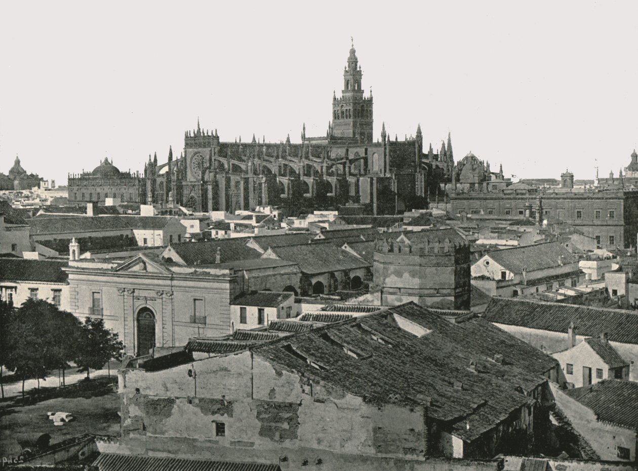 De kathedraal, Sevilla, Spanje, 1895 door W and S Ltd