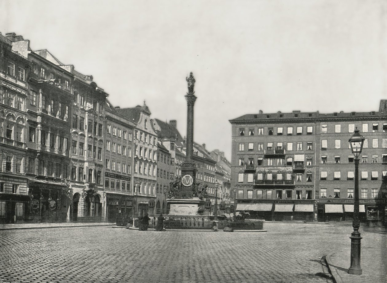 De Karolinenplatz, München, Duitsland, 1895 door W and S Ltd