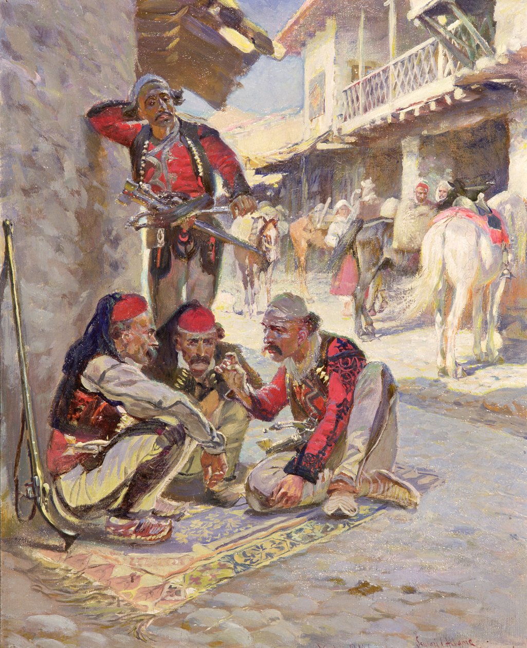 Dobbelspel, 1892 door Waclaw Pawliszak