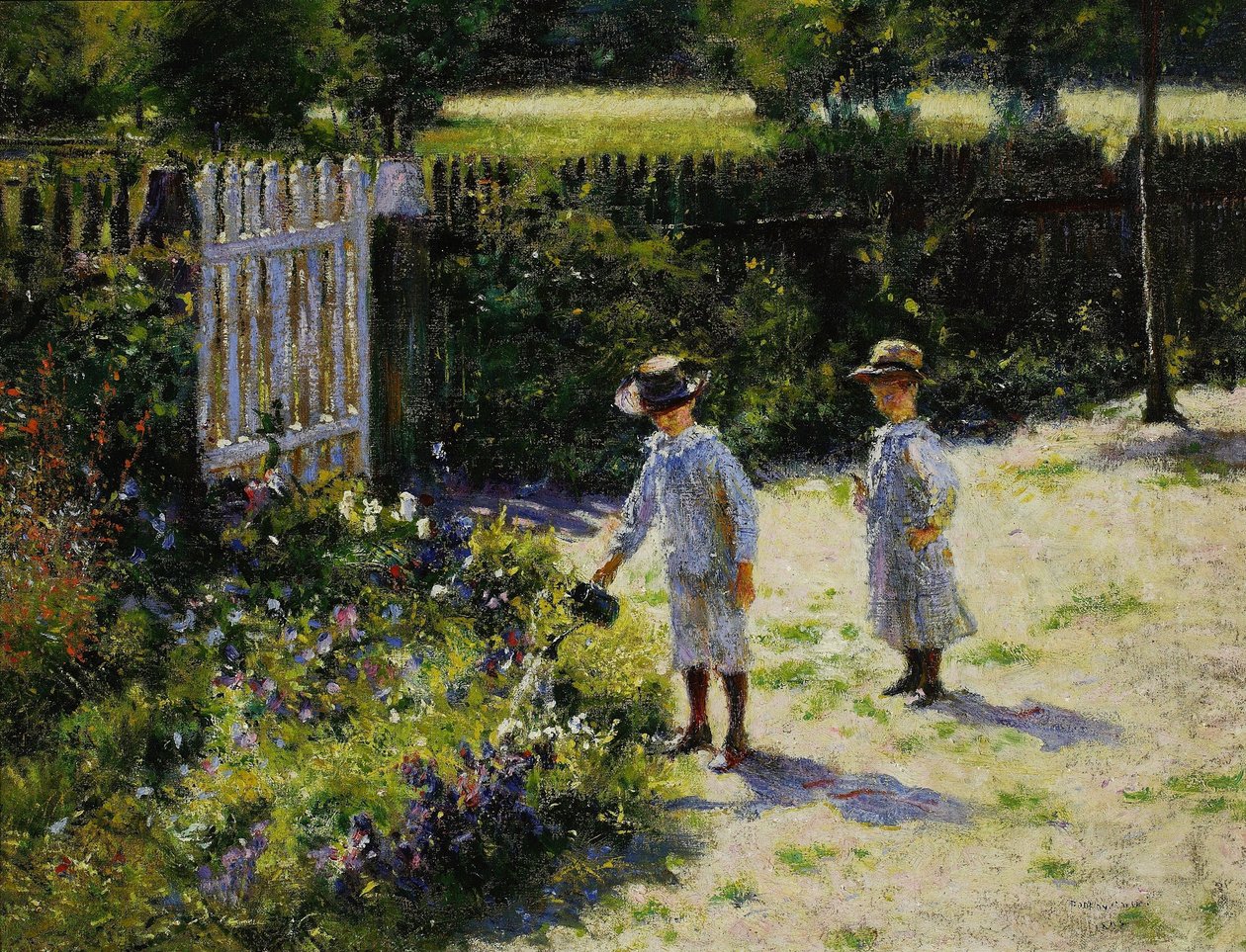Kinderen in de tuin door Władysław Podkowiński