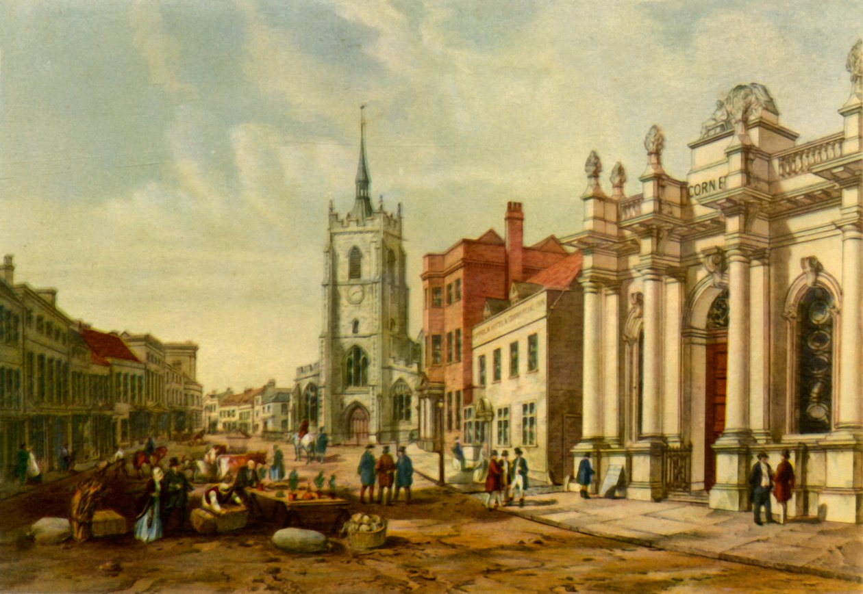 Markthal, Sudbury, ca. 1850, 1943 door Walker