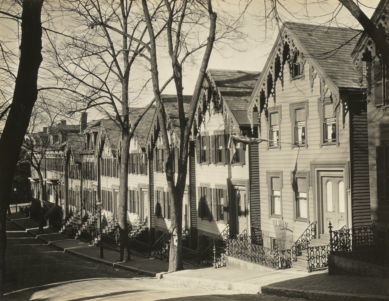 South Boston Street / Houten huizen, Boston door Walker Evans