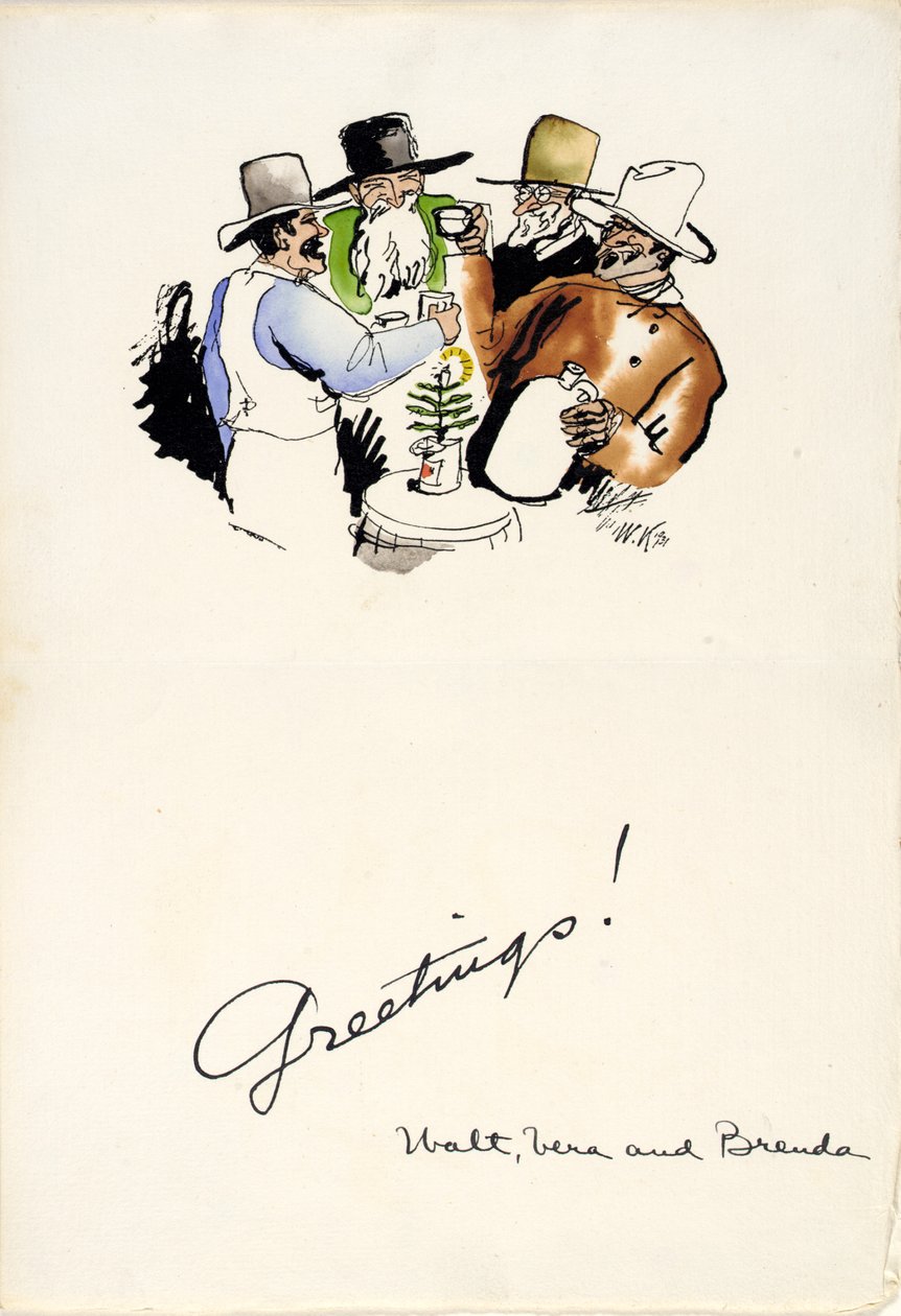 Kerstwensen 1931 door Walt Kuhn