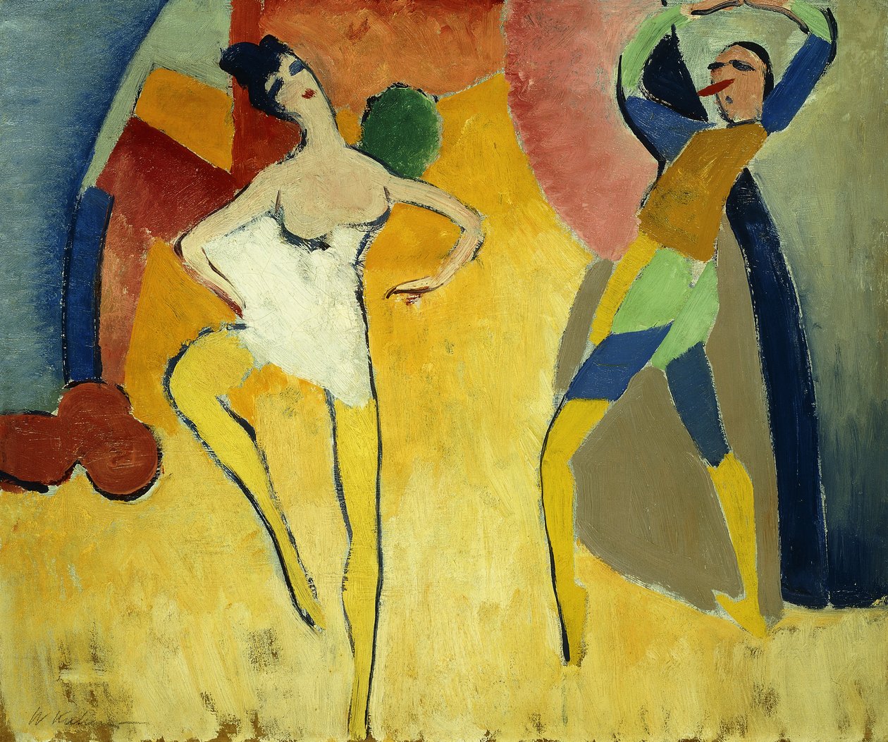 Pierrot en Pierrette door Walt Kuhn