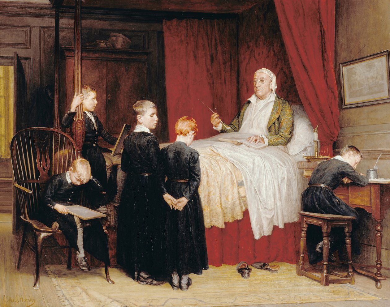 Onderwijs in oude tijden aan Dulwich College door Walter Charles Horsley