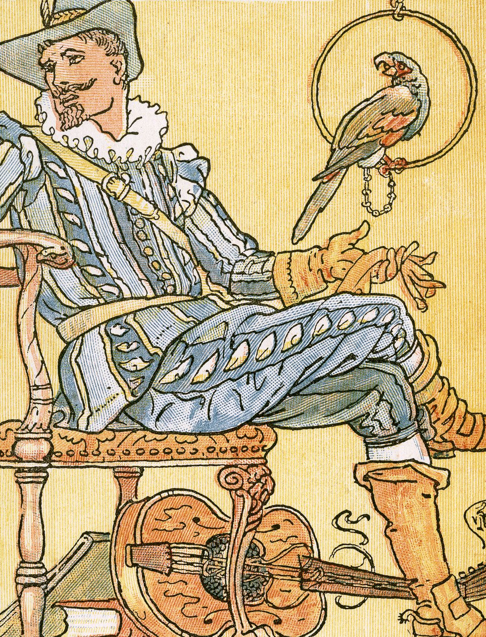 Mijn dame Greensleeves, liedillustratie uit 