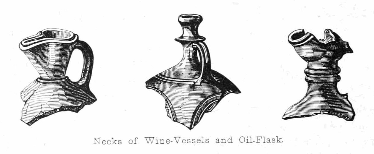 Hals van Wijnglazen en Olieflessen door Walter Crane