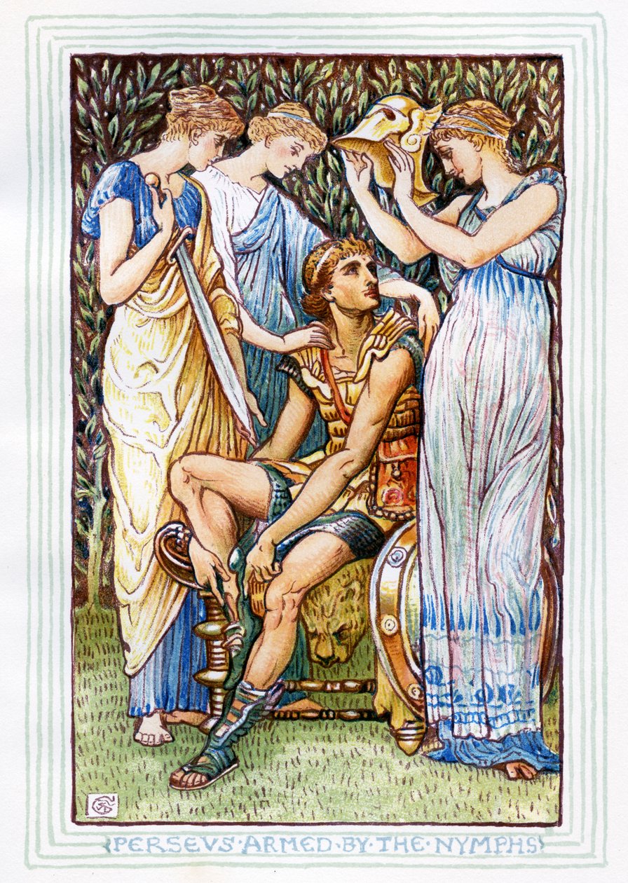 Perseus en de Nimfen door Walter Crane