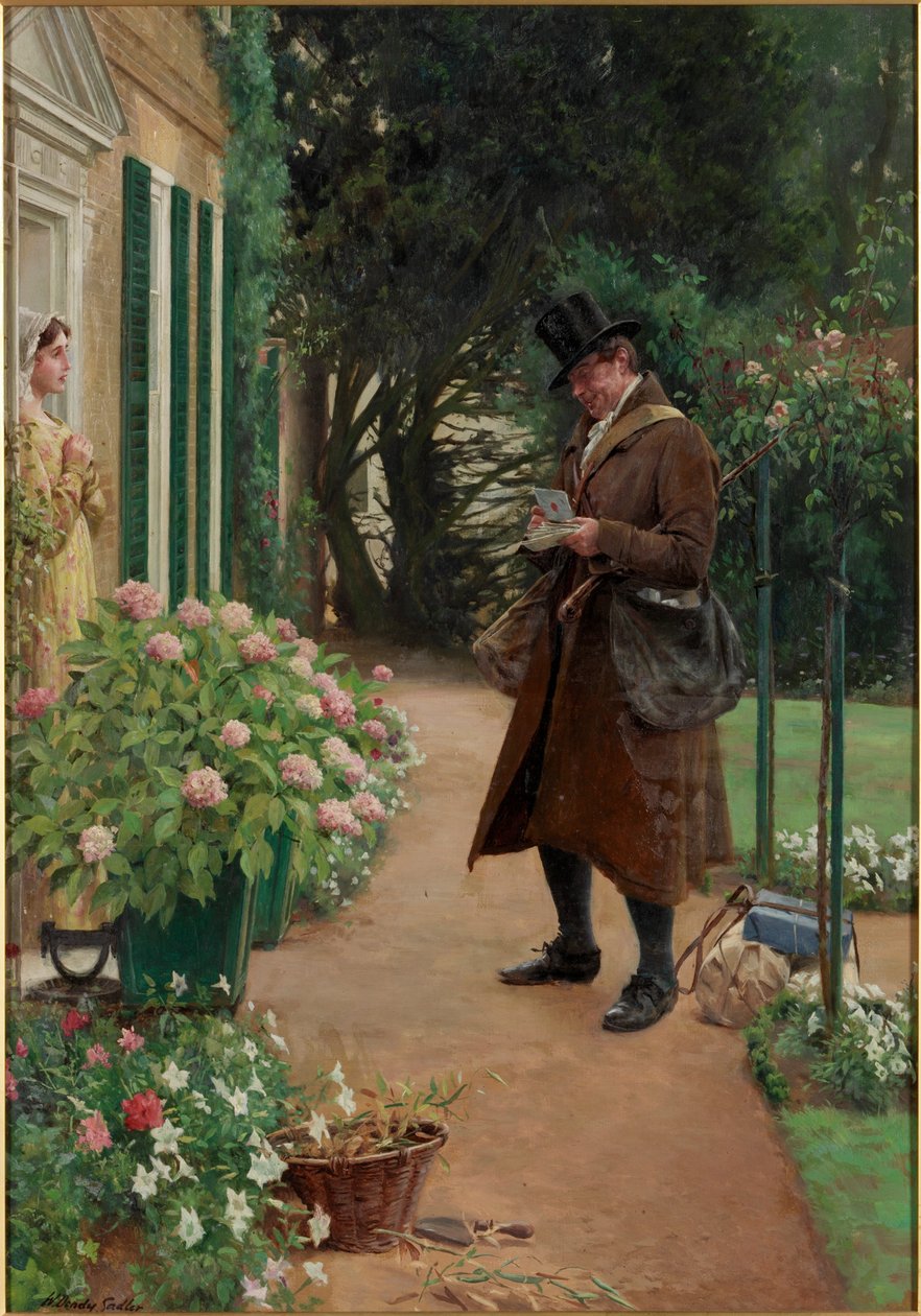 De Dorpspostbode door Walter Dendy Sadler