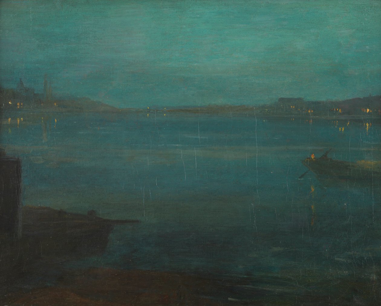 Nocturne van Greaves Boot Yard door Walter Greaves