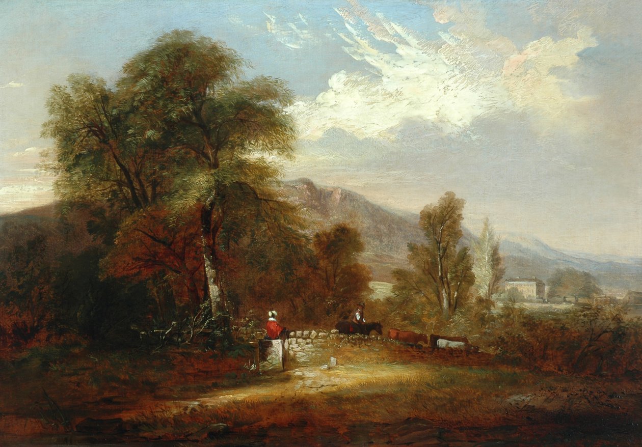 Shibden Valley, met Scout Hall door Walter Heath