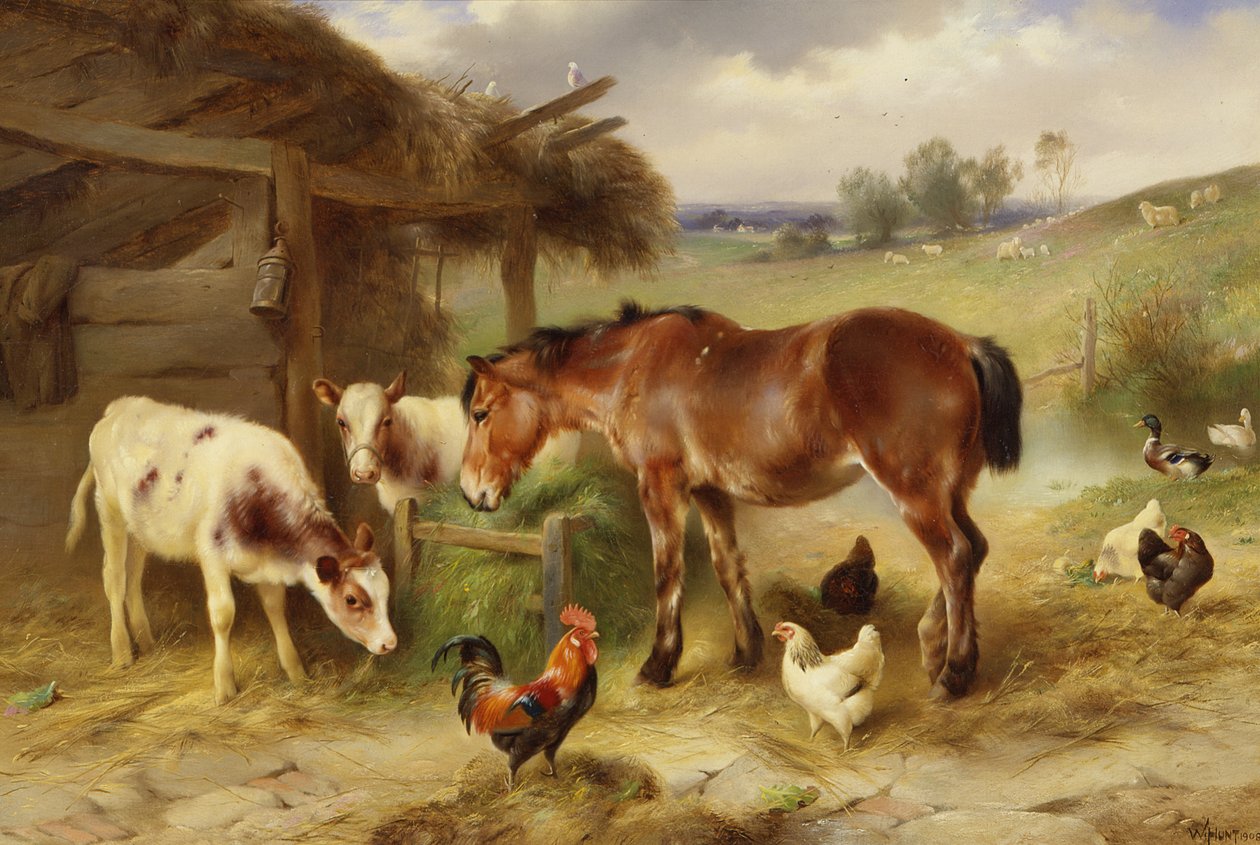 Buiten de Stal door Walter Hunt