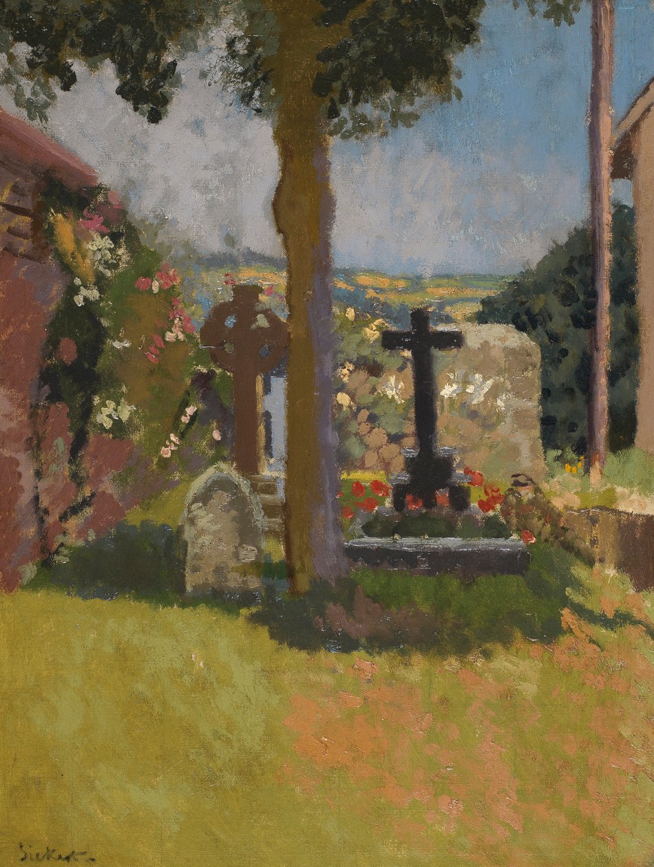 Chagford kerkhof, Devon, 1915 door Walter Richard Sickert