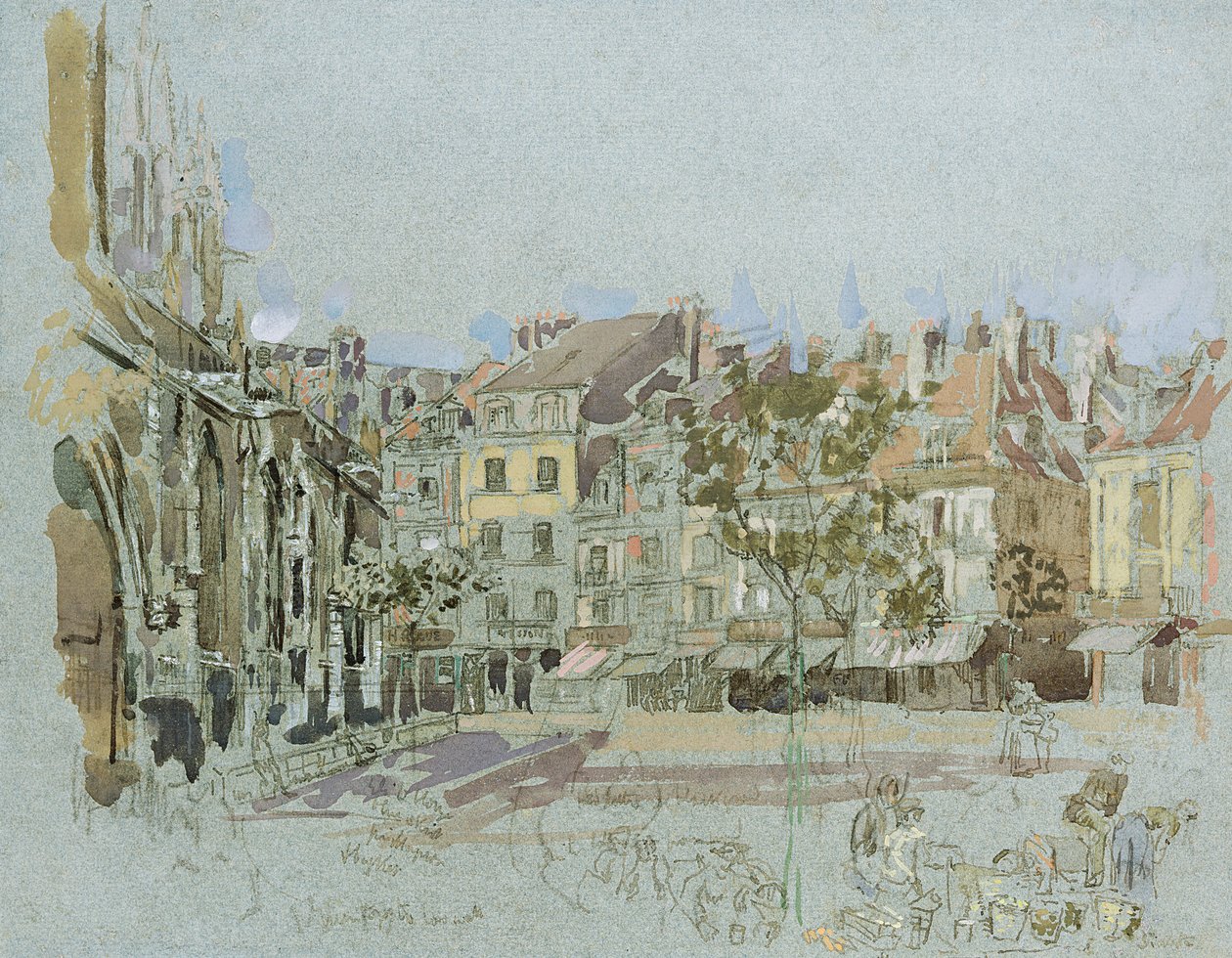 Rue de la Boucherie, Dieppe door Walter Richard Sickert