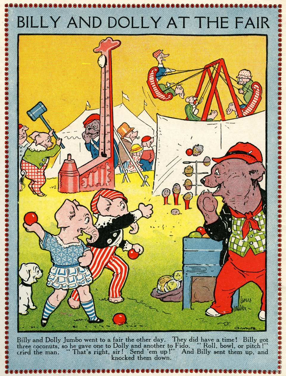 Billy en Dolly op de kermis door Walter Crane