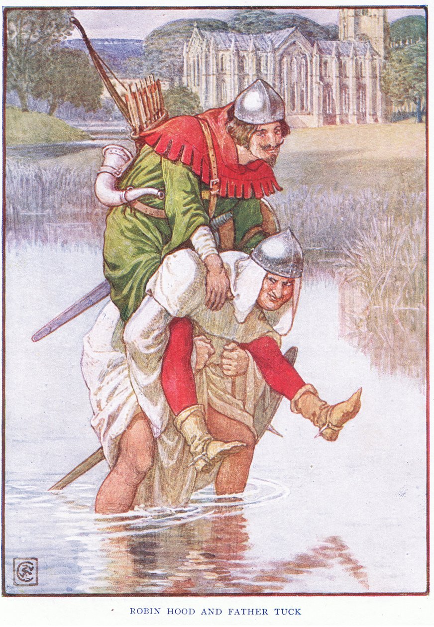 Robin Hood en Vader Tuck, ca. 1920 door Walter Crane