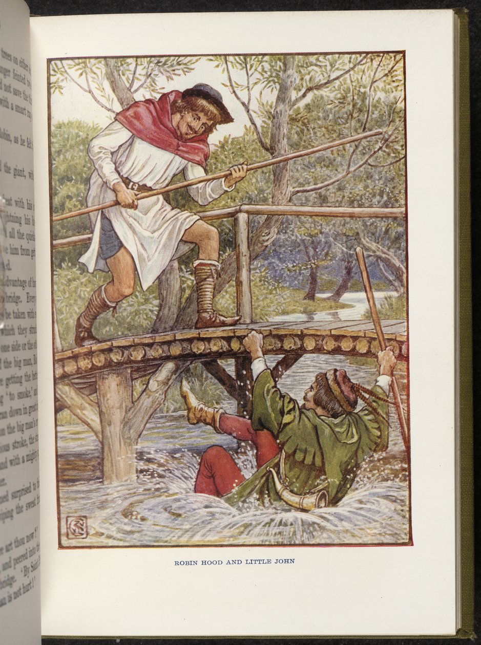 Robin Hood en Kleine Jan door Walter Crane