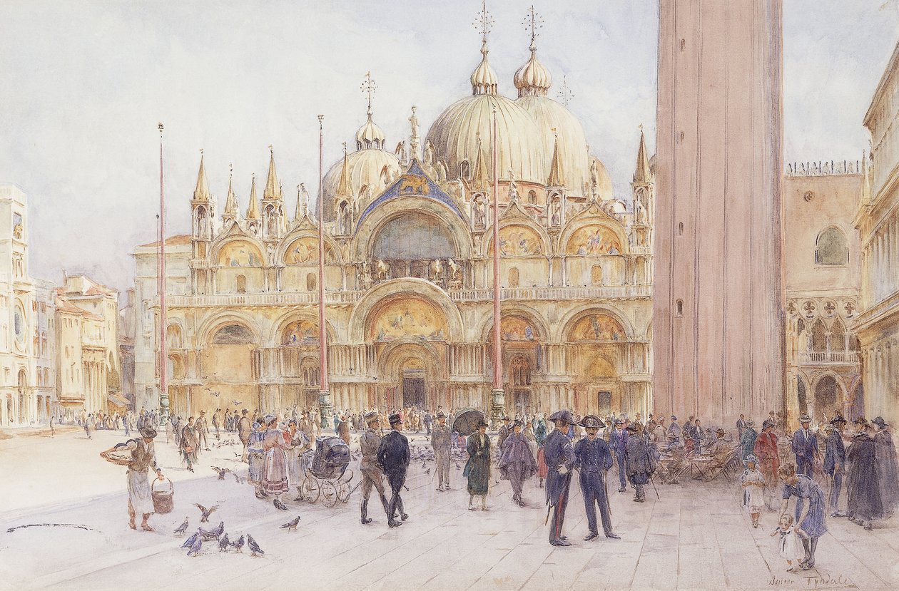 San Marcoplein, Venetië door Walter Frederick Roofe Tyndale