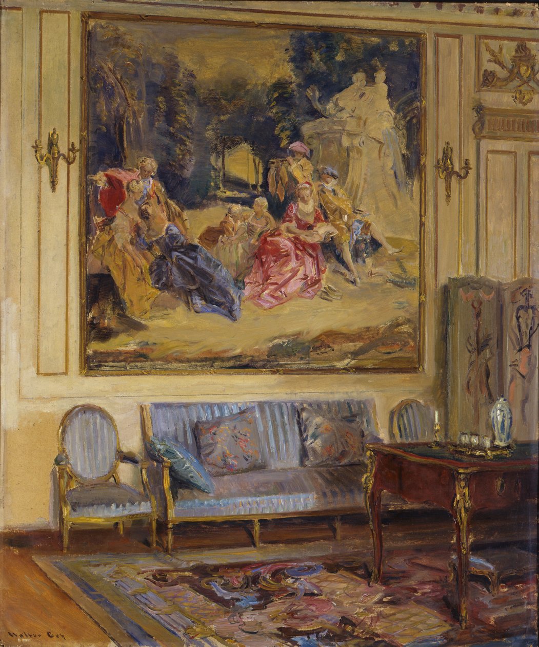 Boudoir, Kasteel van Chaalis door Walter Gay