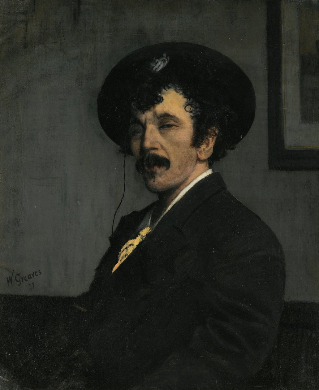 Portret van James Abbott McNeill Whistler door Walter Greaves