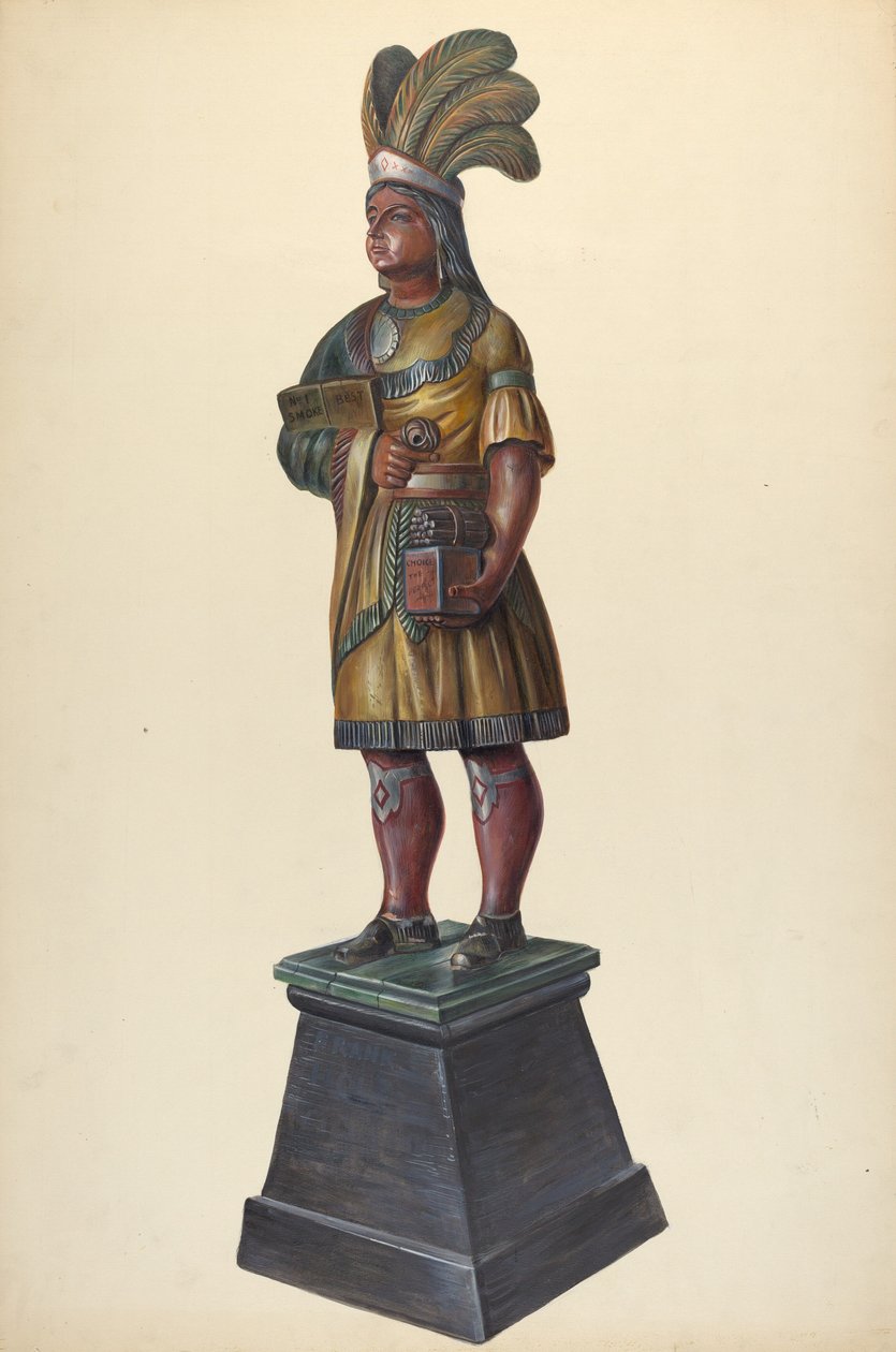 Sigarenwinkel Indiaan, ca. 1937 door Walter Hochstrasser