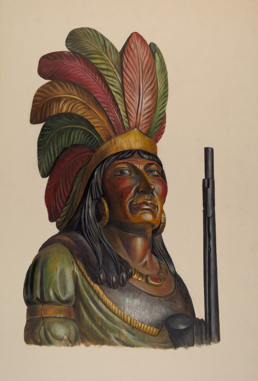 Sigarenwinkel Indiaan door Walter Hochstrasser