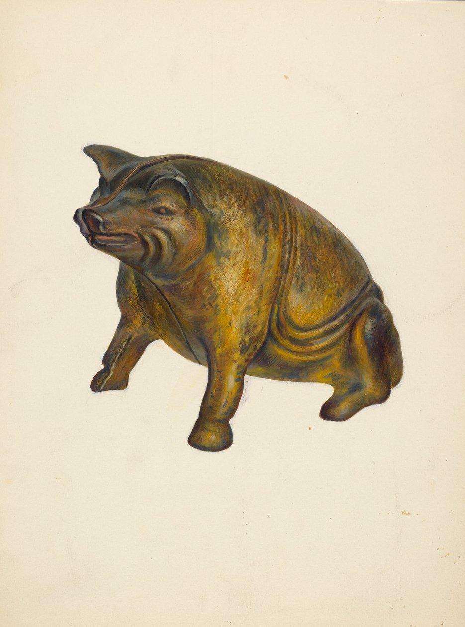 Speelgoedbank: Varken, ca. 1939 door Walter Hochstrasser