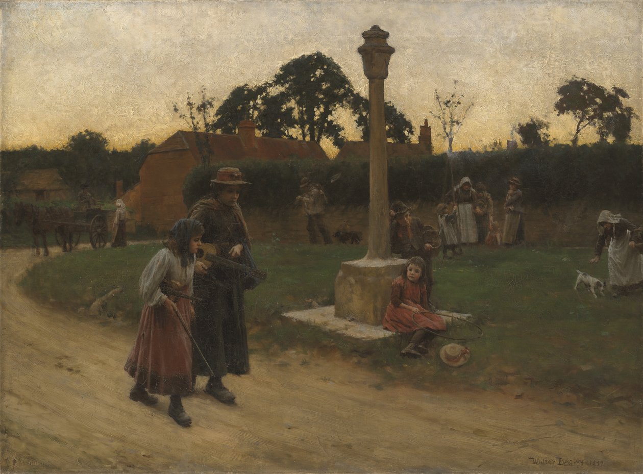 Zwerfmuzikanten door Walter Langley