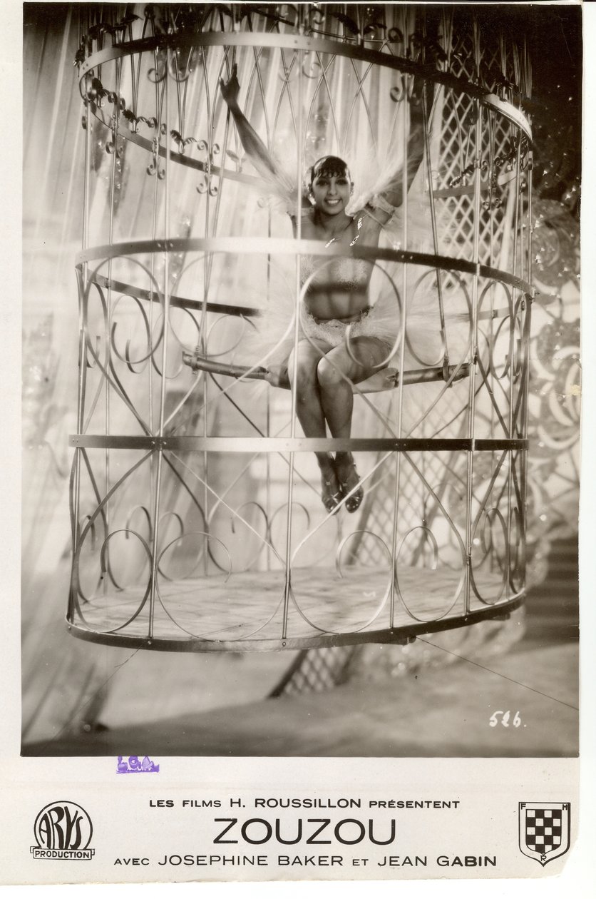 Filmaffiche met Josephine Baker in Zouzou door Walter Limot