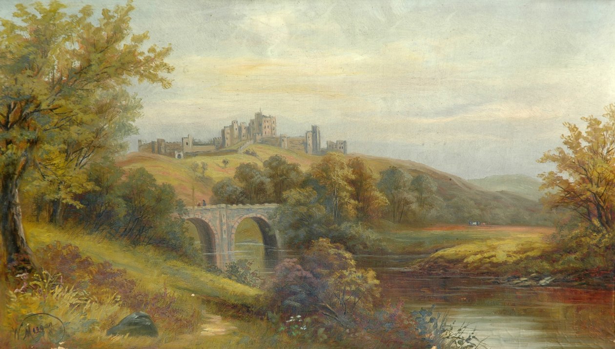Brug en kasteel door Walter Linsley Meegan