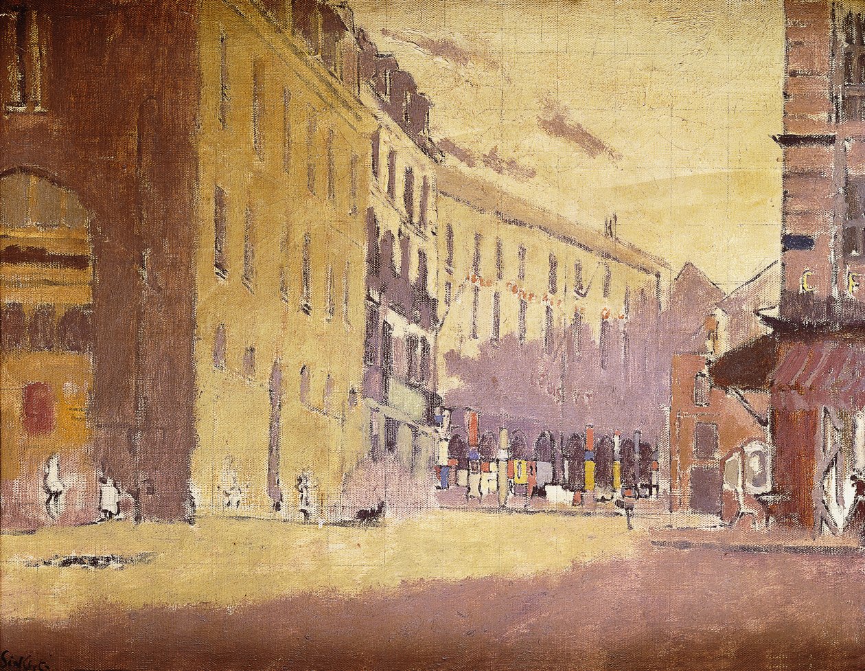 Straat in Dieppe door Walter Richard Sickert