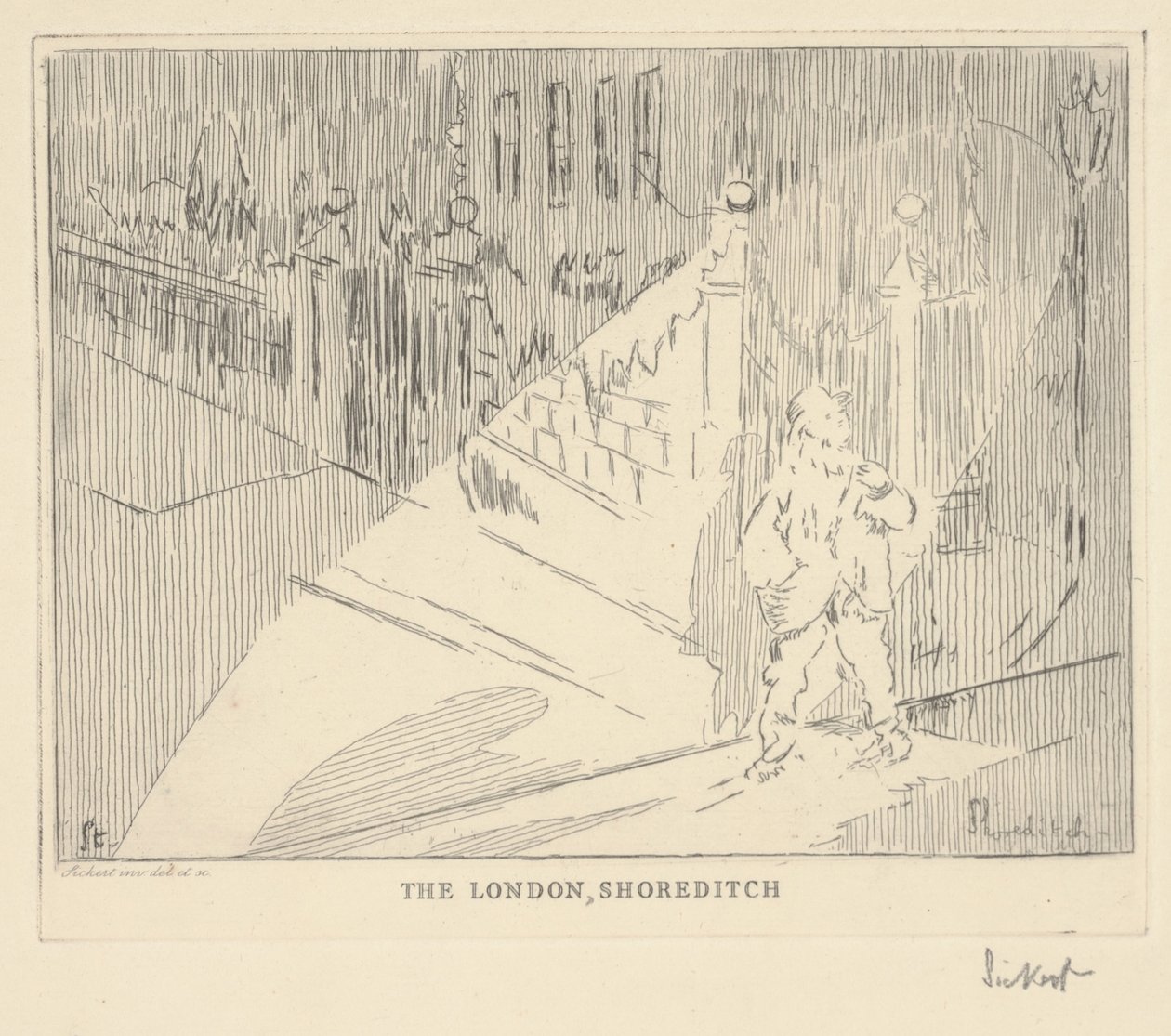 De London Shoreditch door Walter Richard Sickert