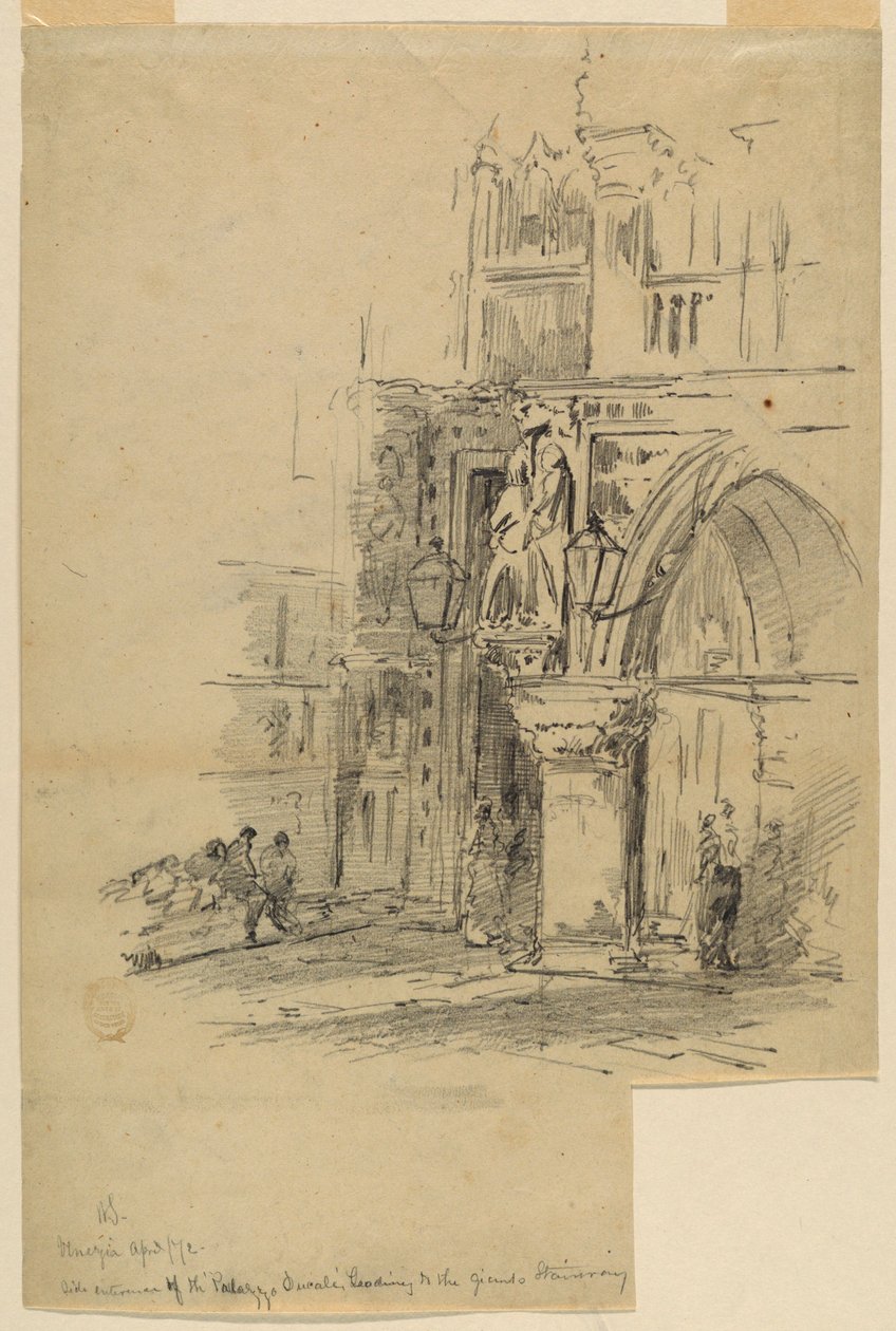 Porta della Carta, Palazzo Ducale, Venetië door Walter Shirlaw