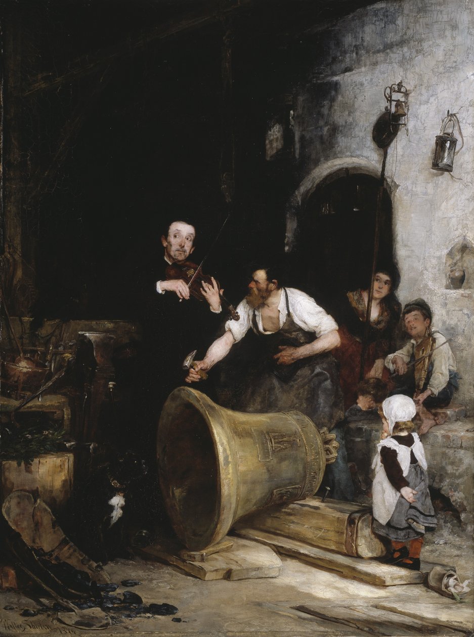 Het Luiden van de Klok, 1874 door Walter Shirlaw