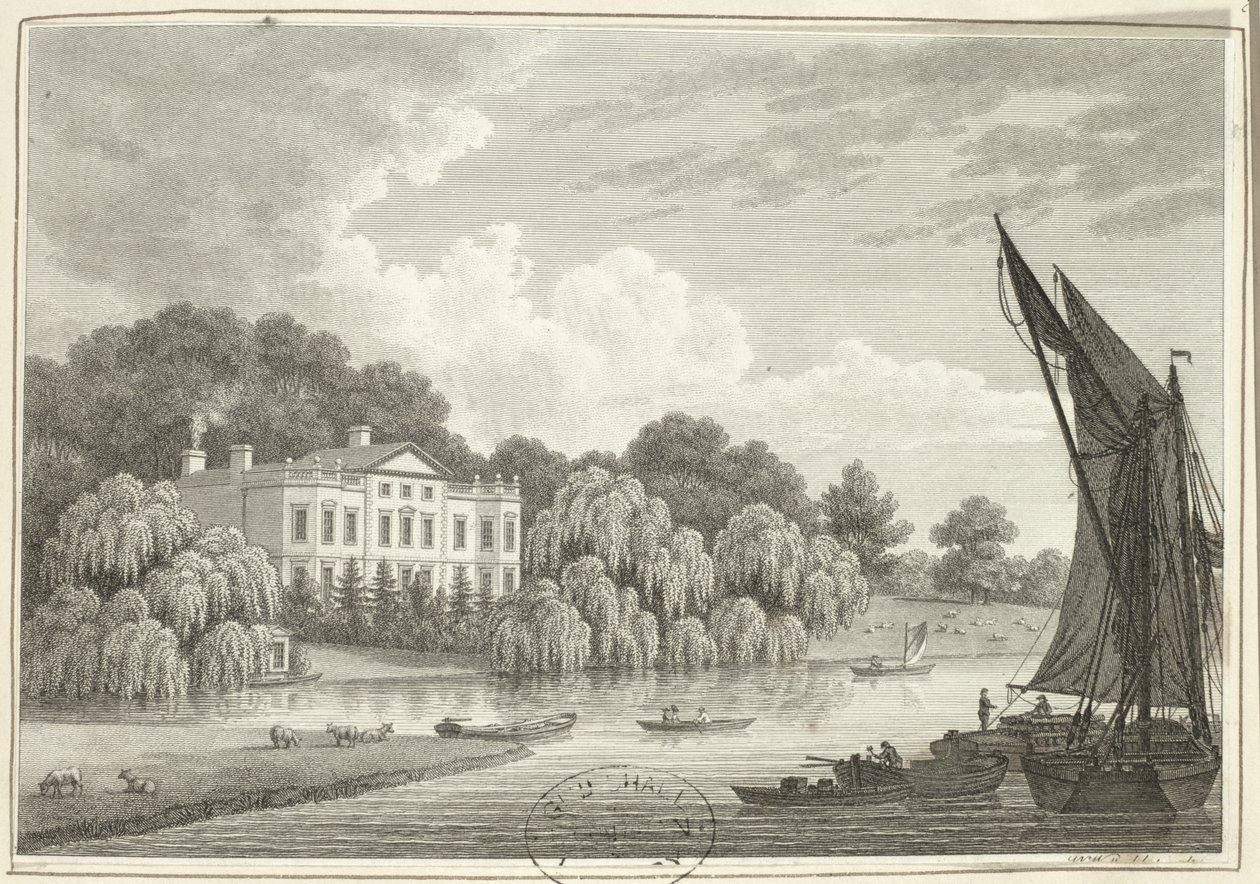 Landhuis met Meer en Boten door Walter Williams