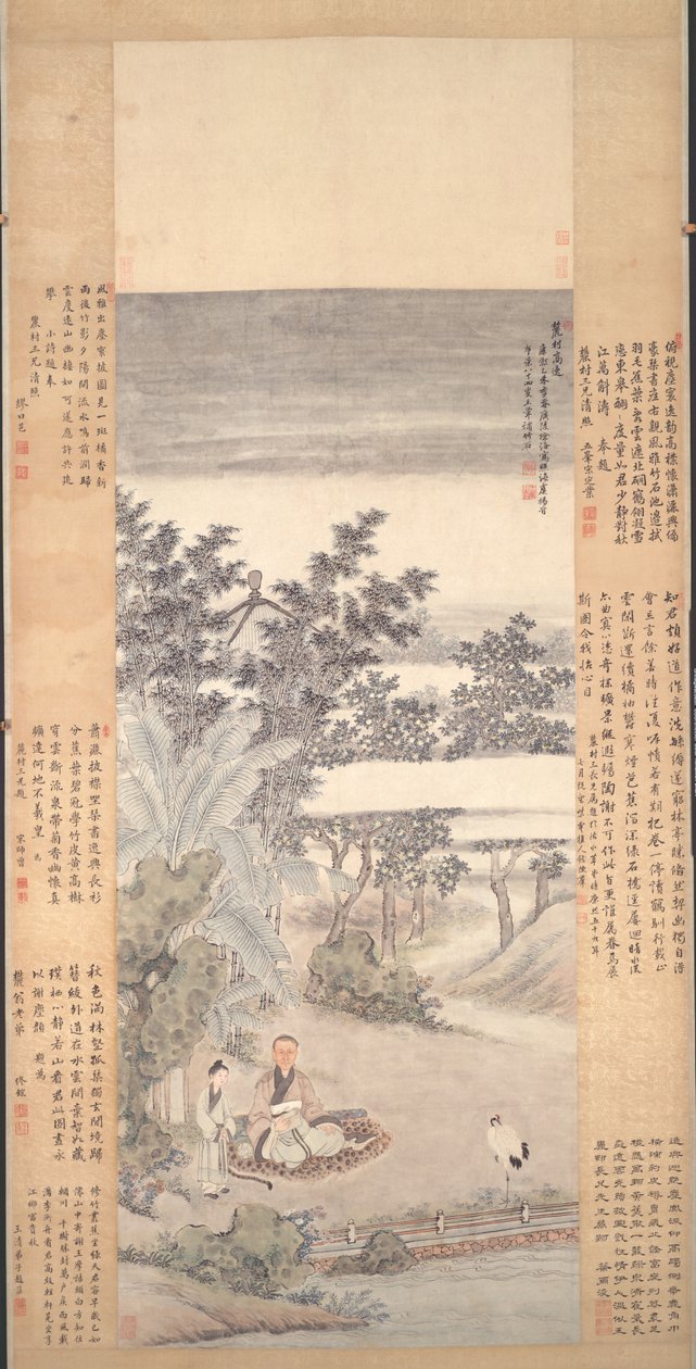 Portret van An Qi door Wang Hui