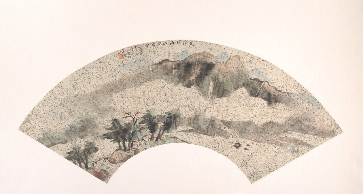 Landschap, 19e eeuw door Wang Tingru