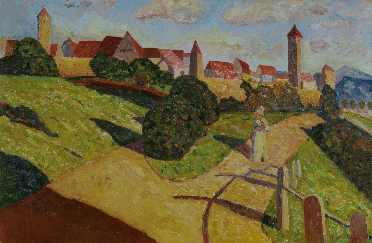 Oude stad door Wassily Kandinsky
