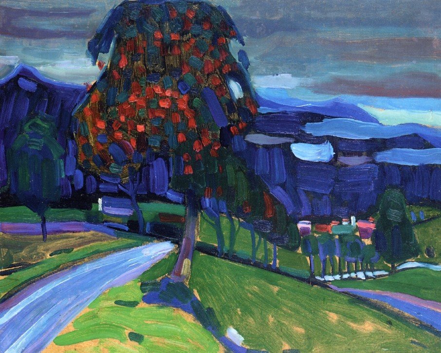 Herfst in Murnau door Wassily Kandinsky