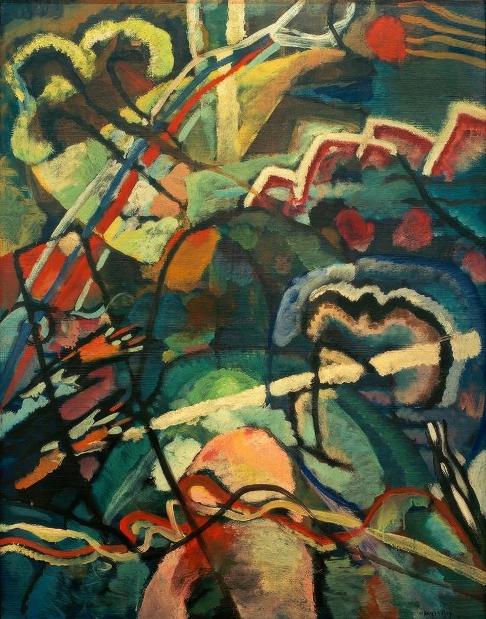 Schilderij met witte Rand door Wassily Kandinsky
